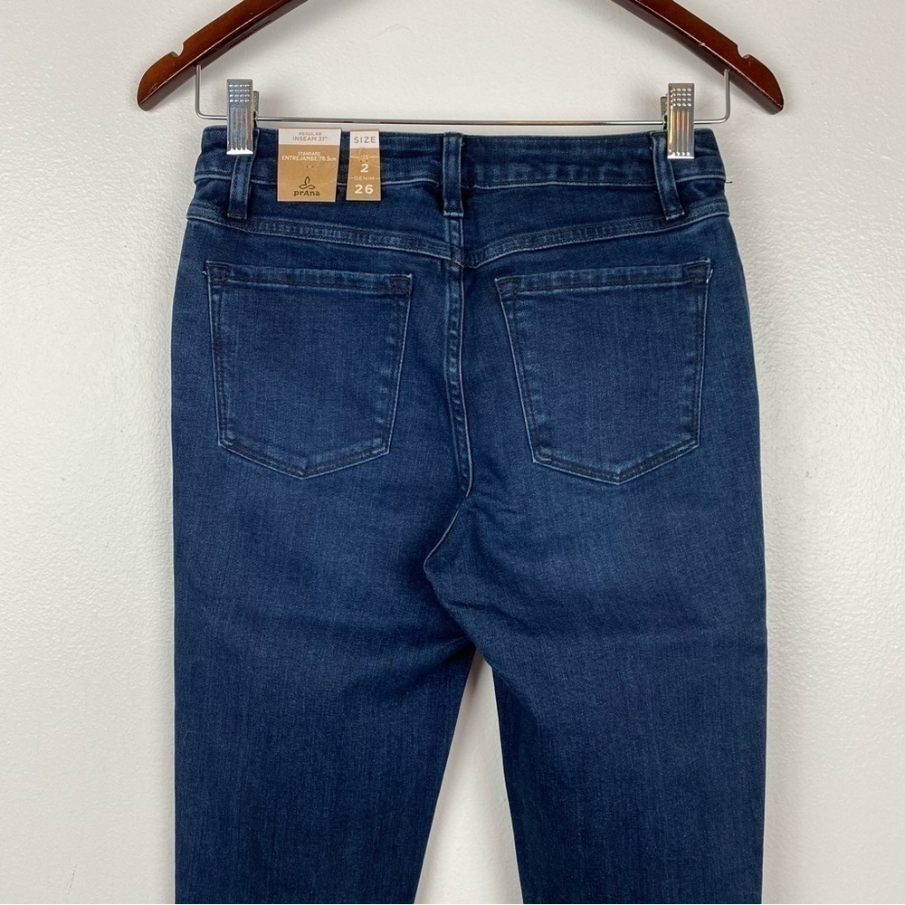 Prana Sienna Stretch Skinny Jeans Deep Blue Organic Cotton Size 2/26 NWT - Picture 6 of 9